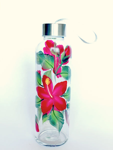 Bulk 60 Ct. Hibiscus Print Water Bottles